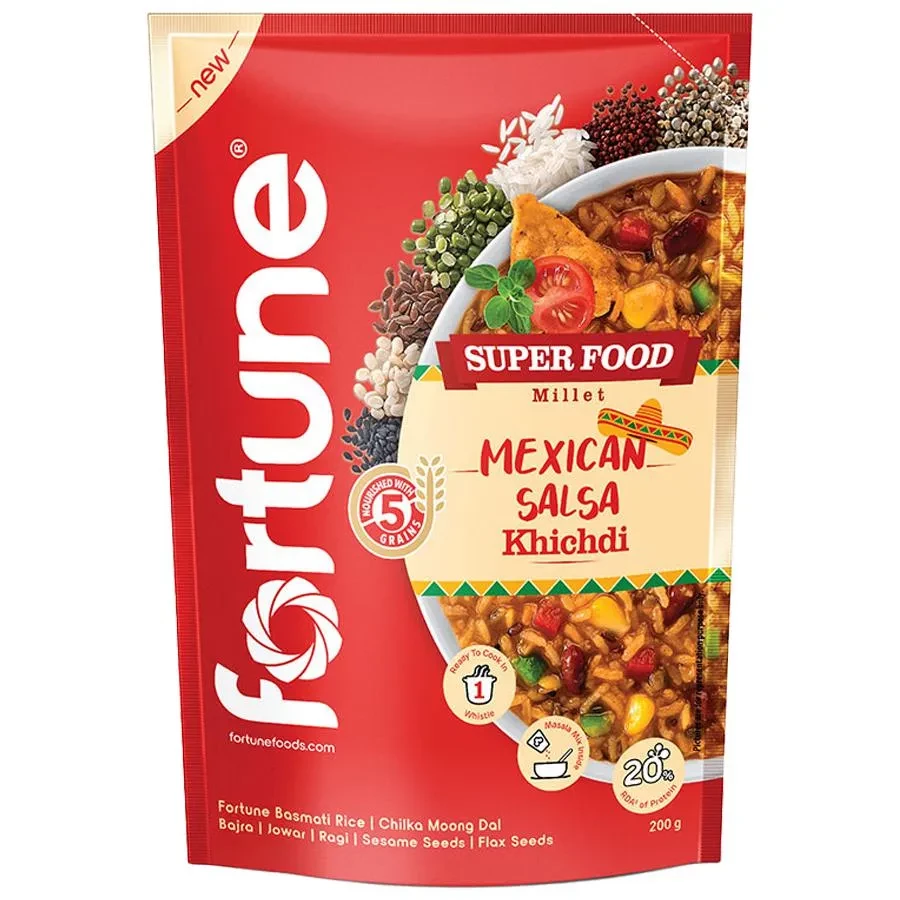 Fortune Super Food Millet Mexican Salsa Khichdi - Ready To Cook, Rich In Protein, 200 g Pouch-2.webp